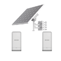 Kit Solar de Alimentación + 2 Puntos de Acceso (AP) / Panel Solar / Batería de Respaldo de Litio 360 Wh / 2 Salidas de 12 Vcd / Accesorios de Instalación / Uso en Exterior IP66