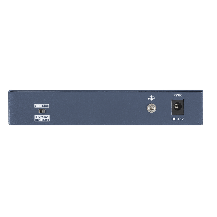 Switch PoE+ / No Administrable / 3 Puertos 10/100 Mbps 802.3 af/at (30 W) + 1 Puerto 10/100 Mbps Hi-PoE (60 W) / 2 Puertos 10/100 Mbps Uplink / Modo Extendido hasta 300 Metros / 60 W