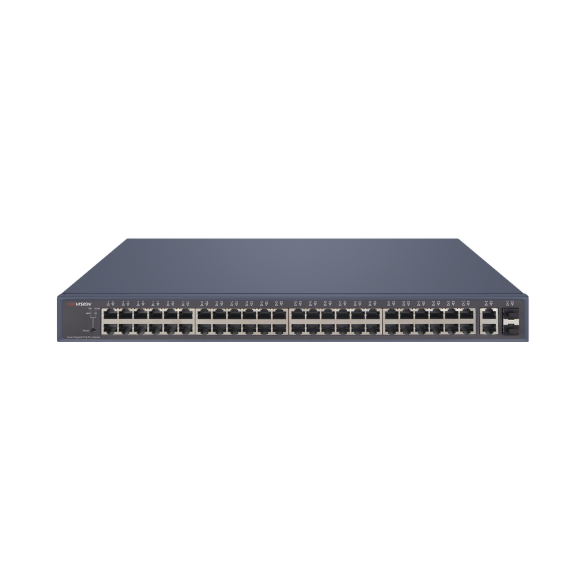 Switch PoE+ / Monitoreable / 48 Puertos 1000 Mbps PoE+ / 2 Puertos 1000 Mbps Uplink / 2 Puertos SFP / 470 Watts