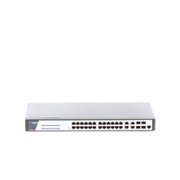 Switch Gigabit PoE+ / Administrable / 24 Puertos 1000 Mbps PoE+ / 4 Puertos 1000 Mbps + 4 Puertos SFP de Uplink / 370 Watts / Soporta IGMP