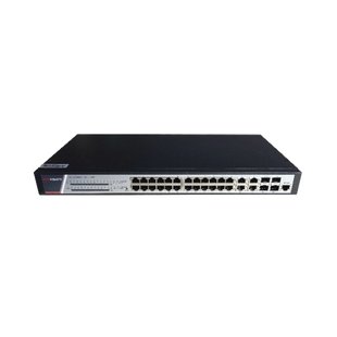 Switch Gigabit PoE+ / Administrable / 24 Puertos 1000 Mbps PoE+ / 4 Puertos 1000 Mbps + 4 Puertos SFP de Uplink / 370 Watts / Soporta IGMP