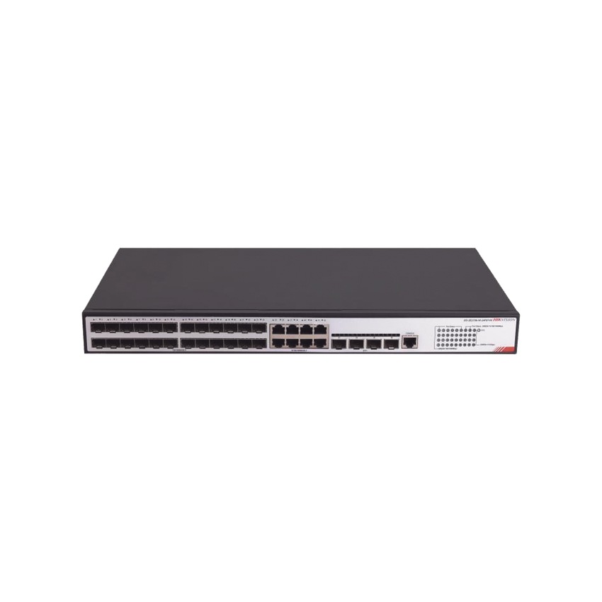 Switch Gigabit  / Administrable / 24 Puertos SFP GE / 8 Puertos RJ45 GE / 4 Puertos SFP de 10G / Configuración Nube Hik-PartnerPro / Soporta IGMP