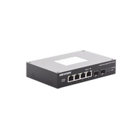 Switch Industrial No Administrable Gigabit / 3 Puertos Gigabit PoE+ (30 W) + 1 Puerto Gigabit PoE++ (60 W) / 2 Puertos SFP / 65 W Total / 48 a 57 VCD / Ideal para Proyectos / 300 Metros de Distancia
