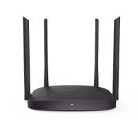 Router Inalámbrico WISP Gigabit / Hasta 1200 Mbps / Doble Banda AC (2.4 GHz y 5 GHz) / 3 Puertos LAN 10/100/1000 Mbps + 1 Puerto WAN 10/100/1000 Mbps /  4 Antenas Externas Omnidireccional de 5 dBi / Interior