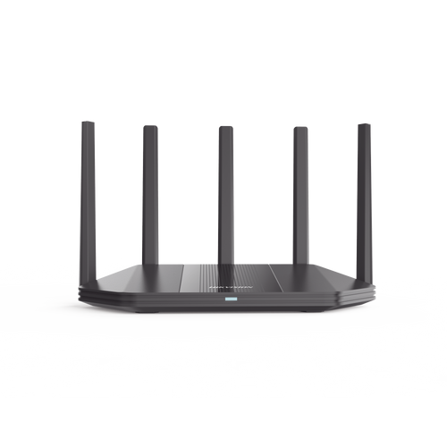 Router Inalámbrico / Wifi 6 / Hasta 1800 Mbps / MESH / Doble Banda AC (2.4 GHz y 5 GHz) / 4 Puertos 1000 Mbps /  5 Antenas Omnidireccional / Interior / Beamforming Optimizado /  Administración Gratuita desde la Nube
