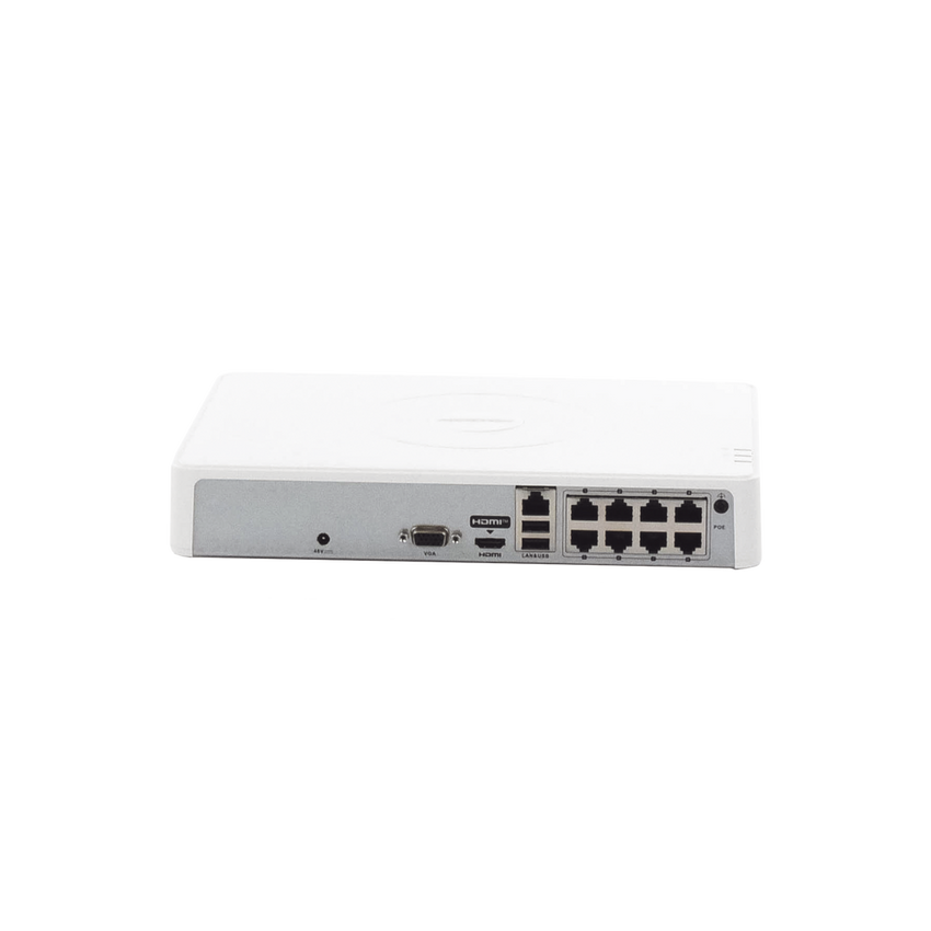 NVR 4 Megapixel (Compatible con Cámaras ACUSENSE) / 8 canales IP / 8 Puertos PoE /1 Bahía de Disco Duro / Salida de Vídeo Full HD