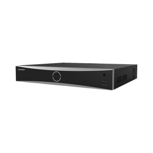 NVR 12 Megapixel (4K) / 32 canales IP / 16 Puertos PoE+ / Reconocimiento Facial / AcuSense (Evita Falsas Alarmas) / 4 Bahías de Disco Duro / Switch PoE 300 mts / HDMI en 4K / Alarmas I/O