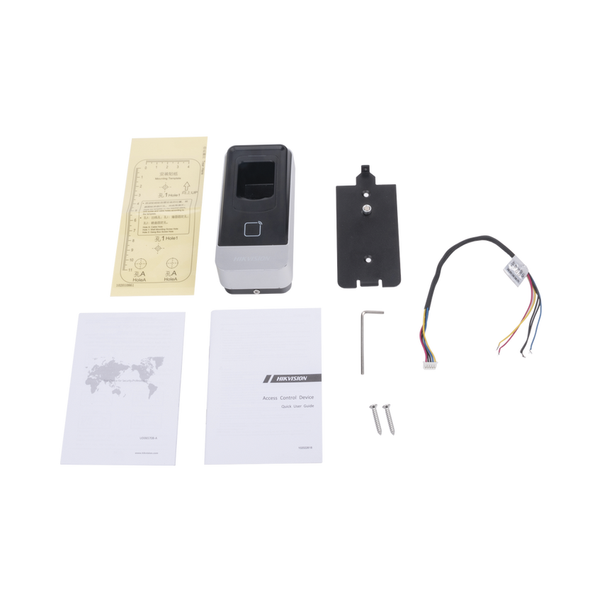Lector esclavo PROX EM IP65 / Huella Digital / Lector de Tarjetas de Proximidad / RS-485 / Interior y Exterior / Requiere Panel de Control de Acceso DS-K26 Series y DS-K27