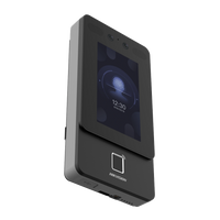Terminal Min Moe PoE & WiFi de Reconocimiento Facial y Huella con Lector PROX EM / Exterior IP65  / Hasta 1.5 mts en Lectura de Rostro / Soporta P2P / 1,500 Rostros / 3,000 Huellas / Salida 12 Vcd para Chapa / PoE / SIP Estandar / HIK-IA