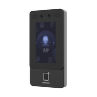 Terminal Min Moe PoE & WiFi de Reconocimiento Facial y Huella con Lector PROX EM / Exterior IP65  / Hasta 1.5 mts en Lectura de Rostro / Soporta P2P / 1,500 Rostros / 3,000 Huellas / Salida 12 Vcd para Chapa / PoE / SIP Estandar / HIK-IA