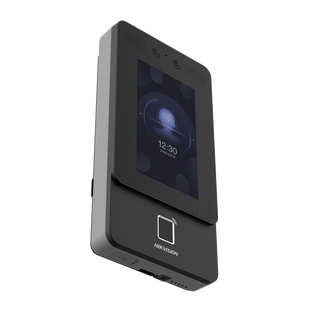 Terminal Min Moe PoE & WiFi de Reconocimiento Facial y Huella con Lector MIFARE / Exterior IP65  / Hasta 1.5 mts en Lectura de Rostro / Soporta P2P / 1,500 Rostros / 3,000 Huellas / Salida 12 Vcd para Chapa / PoE / SIP Estandar / HIK-IA