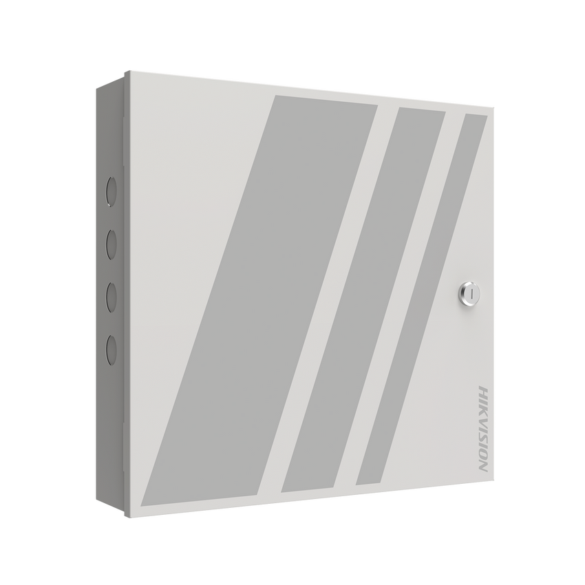 Controlador de Acceso de 4 Puertas / Administrable en la Nube con Hik-Connect Teams / Interfaz Web / Expandible con Módulo DS-K2M002X (hasta 128 Puertas) / 200,000 Tarjetas / Wiegand / 8 Lectoras de Huella y Tarjeta