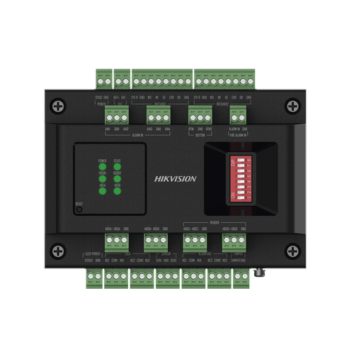 Expansor de 2 Puertas para Paneles de Control de Acceso DS-K27 Series / Comunicación RS-485 / 4 Entradas y 2 Salidas Auxiliares