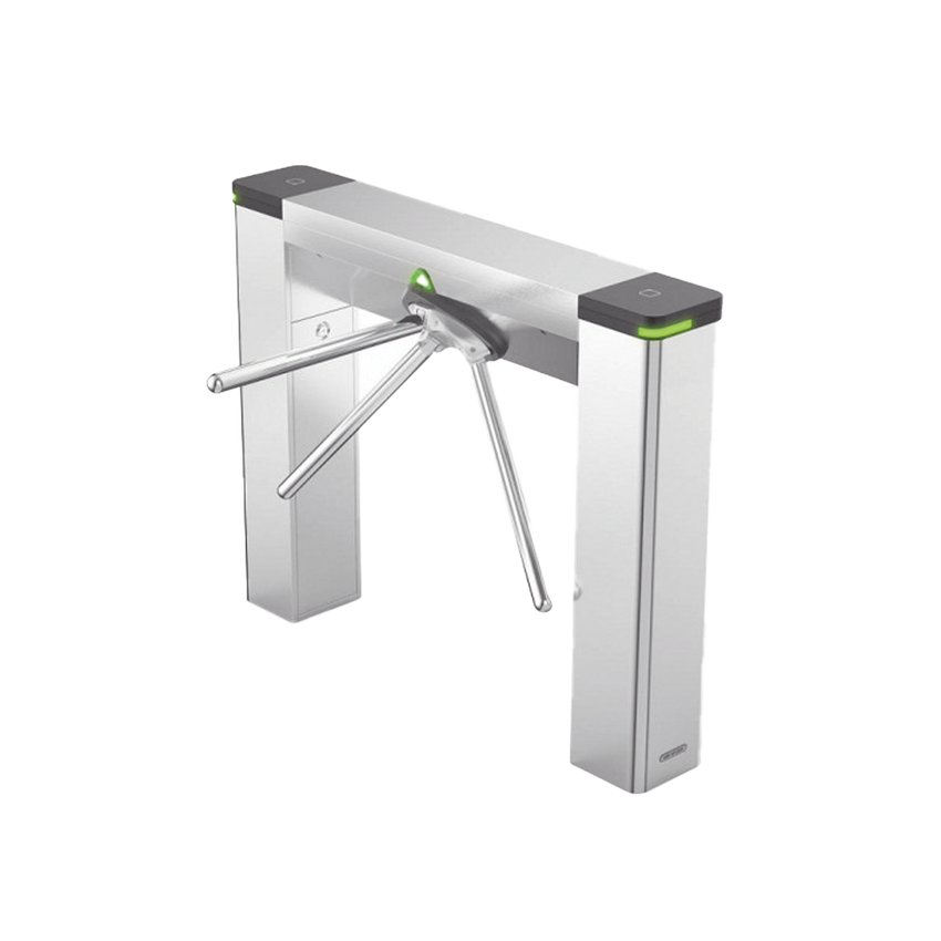 Torniquete Estético Trípode Bidireccional de Acero Inoxidable / 3 Millones de Ciclos MCBF / Interior y Exterior Protegido / LEDs indicadores de Entrada y Salida /Tipo Puente