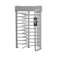 Torniquete SENCILLO (1 Carril) de Cuerpo Completo Bidireccional / Exterior /  Acero Inoxidable SUS304 / 30 Personas por Minuto / Compatible con Reconocimiento Facial (Terminal no Incluida)