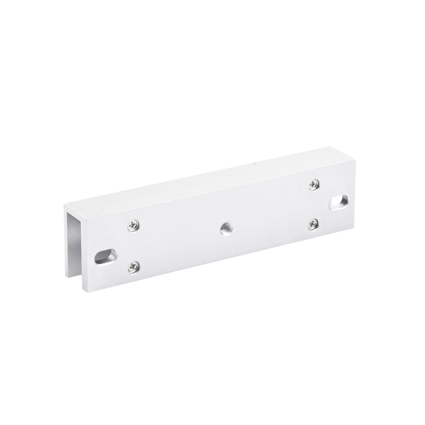 Montaje en "U" para Instalación de Chapa Magnética DS-K4H258S en Puerta de Cristal (Vidrio)