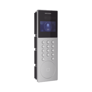 Videoportero IP Multiapartamento con Reconocimiento Facial / Llamada a App HikConnect (requiere monitor) / Protección IP65 / Apertura por Rostro, Tarjeta o App