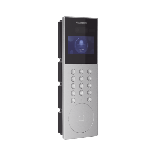 Videoportero IP Multiapartamento con Reconocimiento Facial / Llamada a App HikConnect (requiere monitor) / Protección IP65 / Apertura por Rostro, Tarjeta o App