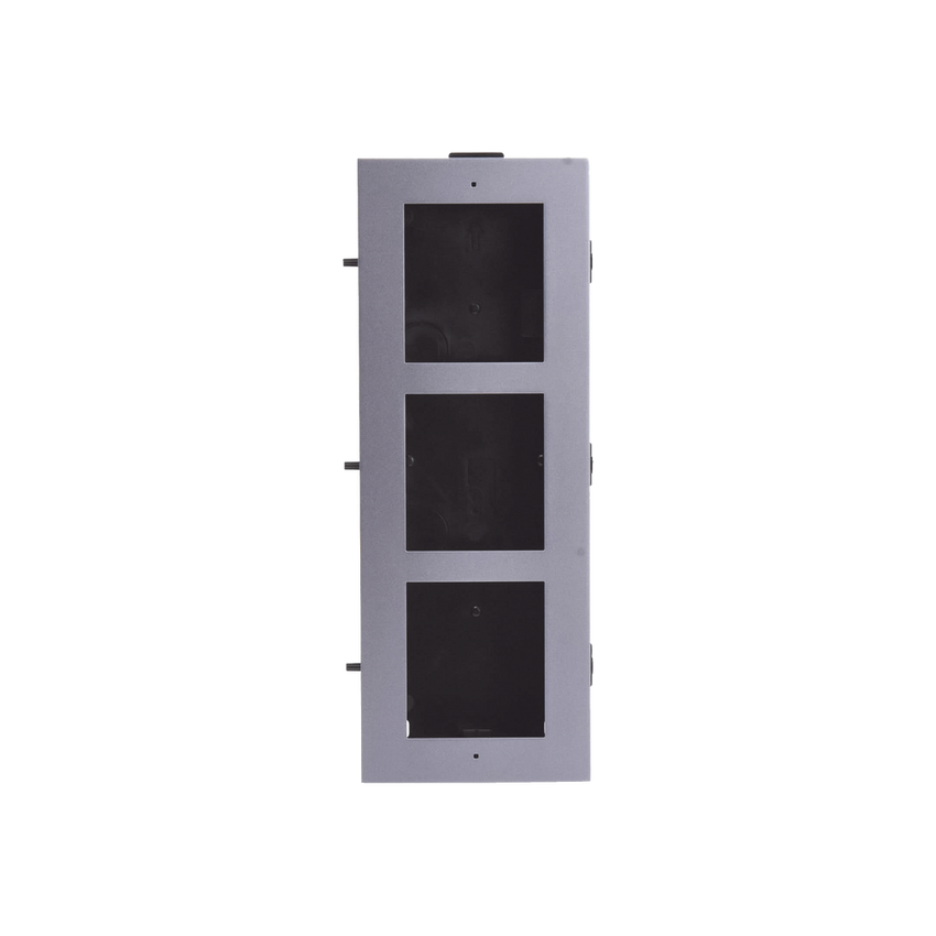Base de 3 Espacios para EMPOTRAR Módulos de Videoporteros Hikvision