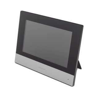 Monitor Hibrido IP WiFi Touch Screen 7" para DS-KIS303P / Vídeo en Vivo / PoE Estándar / Apertura Remota / Llamada Entre Monitores / Audio de dos vías / Policarbonato