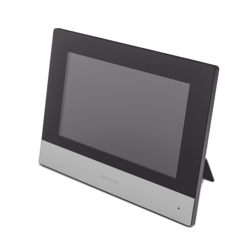 Monitor Hibrido IP WiFi Touch Screen 7" para DS-KIS303P / Vídeo en Vivo / PoE Estándar / Apertura Remota / Llamada Entre Monitores / Audio de dos vías / Policarbonato