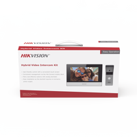 Kit de Videoportero Analógico de Metal / IP a 4 Hilos con Función de Llamada a App Hik-Connect / Monitor se Conecta a Internet por Cable o WiFi y por 4 Hilos al Frente de Calle  IP65 / Expandible a Mas Equipos