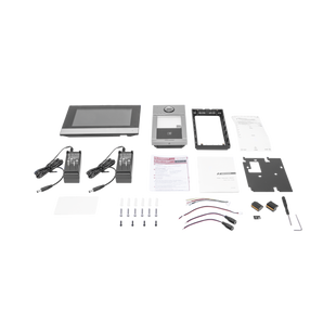 Kit de Videoportero IP PoE Estandar con llamada a App de Smartphone (Hik-Connect) / Apertura con Tarjeta MIFARE / Frente de calle IK08 & IP65 / Soporta 2 puertas