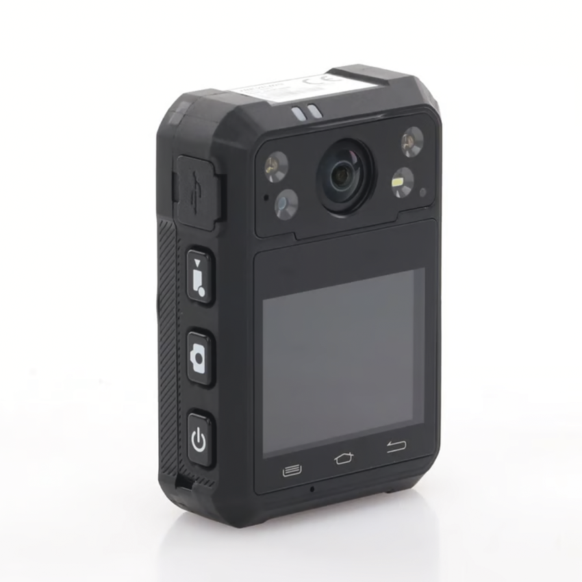 Body Camera Portátil / Grabación a 1920 × 1080p / Pantalla Frontal 1.77" TFT / Conexión Remota 4G / WiFi / GPS / Fotos de Hasta 40 Megapixel / IP68 / H.265 / 128 GB de Almacenamiento / Microfono Integrado