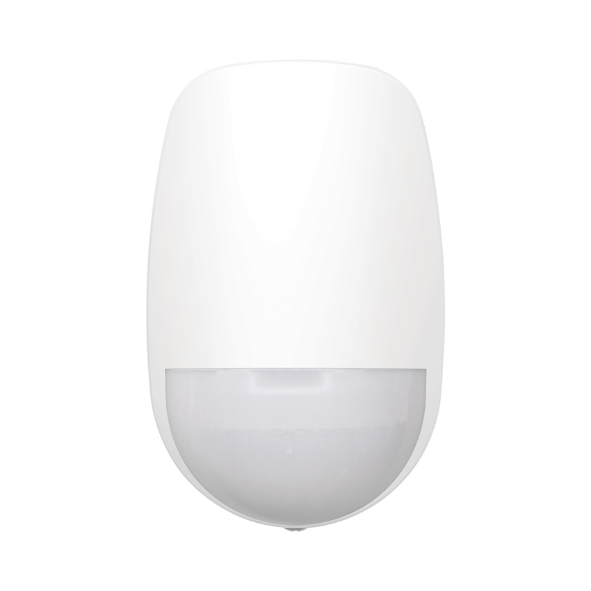 Detector PIR Cableado Interior de Doble Tecnología PIR y Microondas / Inmunidad a Mascotas 30 Kg / Detección de 12 mts / Ángulo de 85.9° de Cobertura