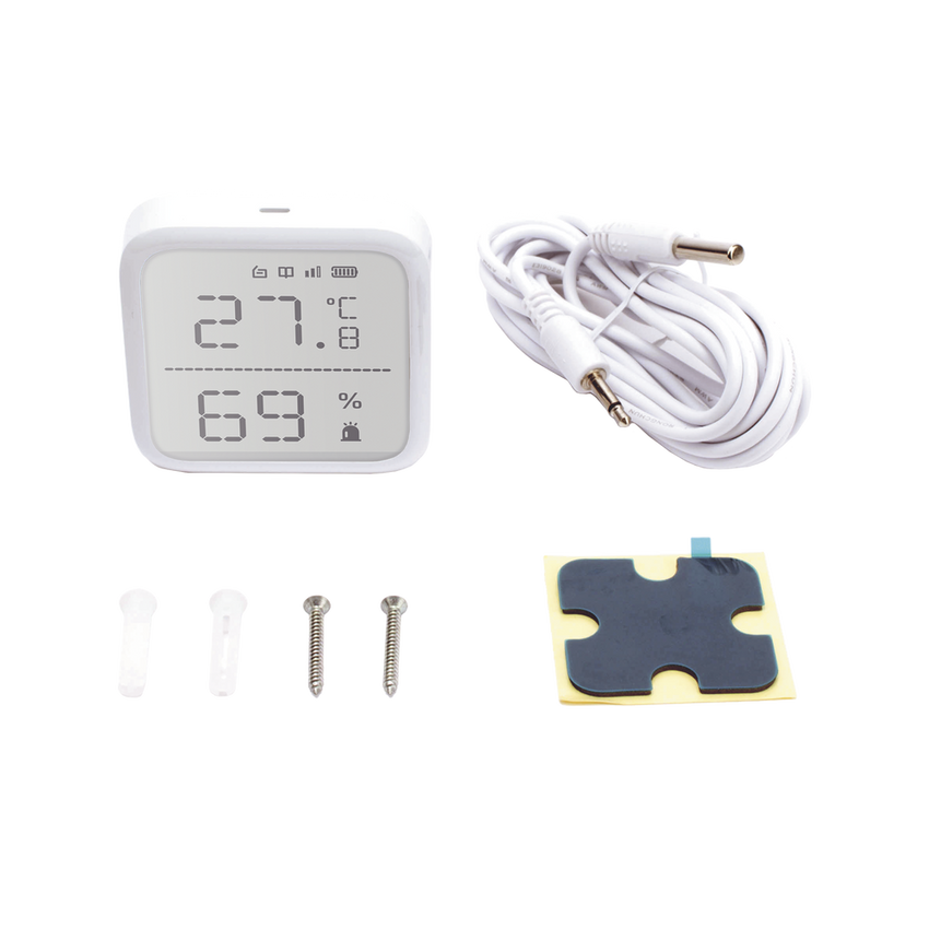 (AX PRO) Detector de Temperatura y Detector de Humedad Inalámbrico / 2.7" de Tamaño / Uso en Interior / Rango de Detección desde  -35°C hasta 99°C