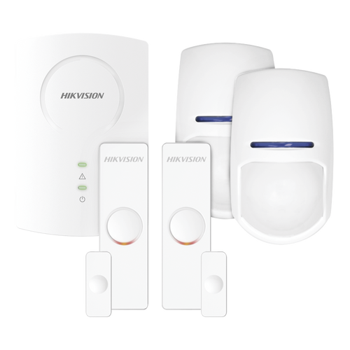 KIT Sensores Inalámbricos AX HUB / 1 Expansor de 8 Zonas Inalámbricas / 2 Contactos Magnéticos / 2 Sensores PIR para Interior / Compatible con panel AX HUB y Híbrido DS-PHA64-W4P2