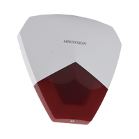 Sirena Estrobo Cableada Hikvision / Ideal para cualquier Panel de Alarma / Roja / 105 dB / Protección IP54
