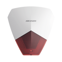 Sirena Estrobo Cableada Hikvision / Ideal para cualquier Panel de Alarma / Roja / 105 dB / Protección IP54