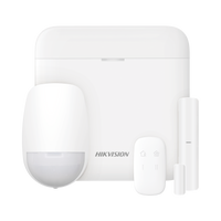 (AX PRO) KIT de Alarma AX PRO con GSM (3G/4G) / Incluye: 1 Hub con bateria de respaldo / 1 Sensor PIR / 1 Contacto Magnético / 1 Control Remoto / Wi-Fi / Compatible con Hik-Connect P2P