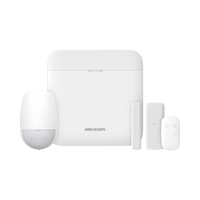 (AX PRO) KIT de Alarma AX PRO / Incluye: 1 Hub con bateria de respaldo / 1 Sensor PIR / 1 Contacto Magnético slim / 1 Control Remoto / WiFi / Compatible con Hik-Connect P2P