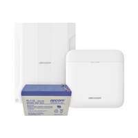 (AXPRO) KIT  de alarma AX PRO conversión de zonas cableadas a inalámbricas / Incluye: 1 Hub IP, Wifi y 3G/4G con Batería de respaldo/ 1 Expansor de 16 zonas cableadas / 1 Batería de respaldo 12Vcc a 7 Amp/ Compatible con Hik-Co
