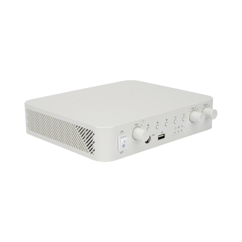 Amplificador | Bluetooth | 2 Canales | 30 W por Canal | Salida 4-8 Ω x 2 | 100V COM x 2 | Una Zona | Música Ambiental