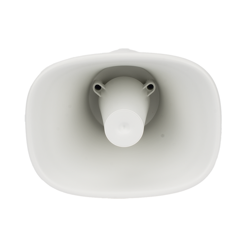 Bocina (Altavoz IP ) | Tipo Trompeta | 25 Watts | 24VCD | Exterior IP67 | Metal | Entrada de alarma | Voceo en tiempo real | Calendarización de audios | Síntesis de Voz (TTS)