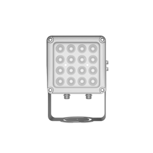 Lampara IR de Luz Continua / 16 Lámparas LED / Distancia Efectiva 16 a 25 metros / Cobertura 40° / Exterior IP66