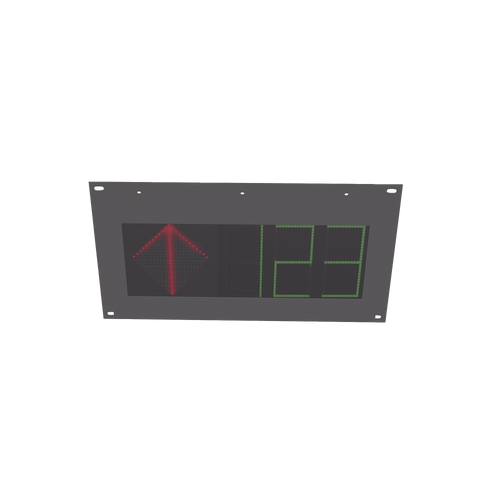 Guía de Estacionamiento Interior / Ideal para Pasillos y Áreas de Control de Estacionamientos / RS485- RJ45 / Indicador Numérico / Flecha Dinámica