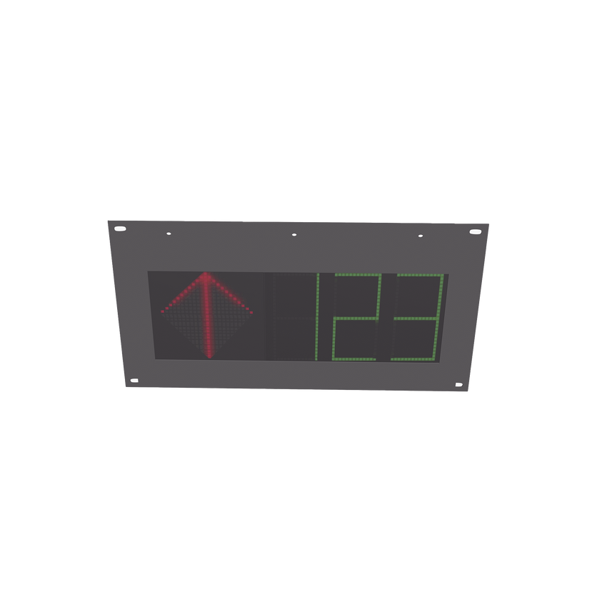 Guía de Estacionamiento Interior / Ideal para Pasillos y Áreas de Control de Estacionamientos / RS485- RJ45 / Indicador Numérico / Flecha Dinámica