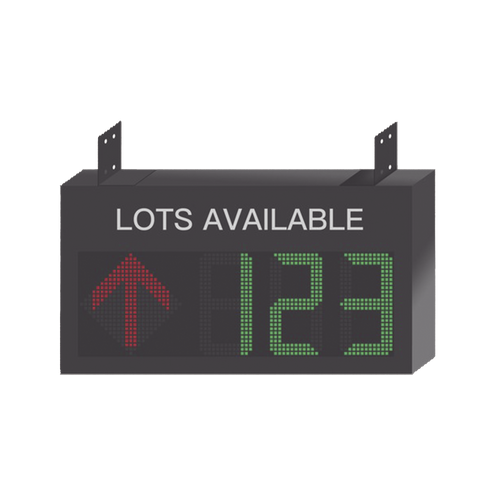 Guía de Estacionamiento Interior / Ideal para Pasillos y Áreas de Control de Estacionamientos / RS485- RJ45 / Indicador Numérico / Flecha Dinámica
