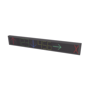 Guía de Estacionamiento Interior / Ideal para Pasillos y Áreas de Control de Estacionamientos / RS485- RJ45 / Indicador Numérico / Flecha Dinámica / 9 Dígitos / 2 Direcciones