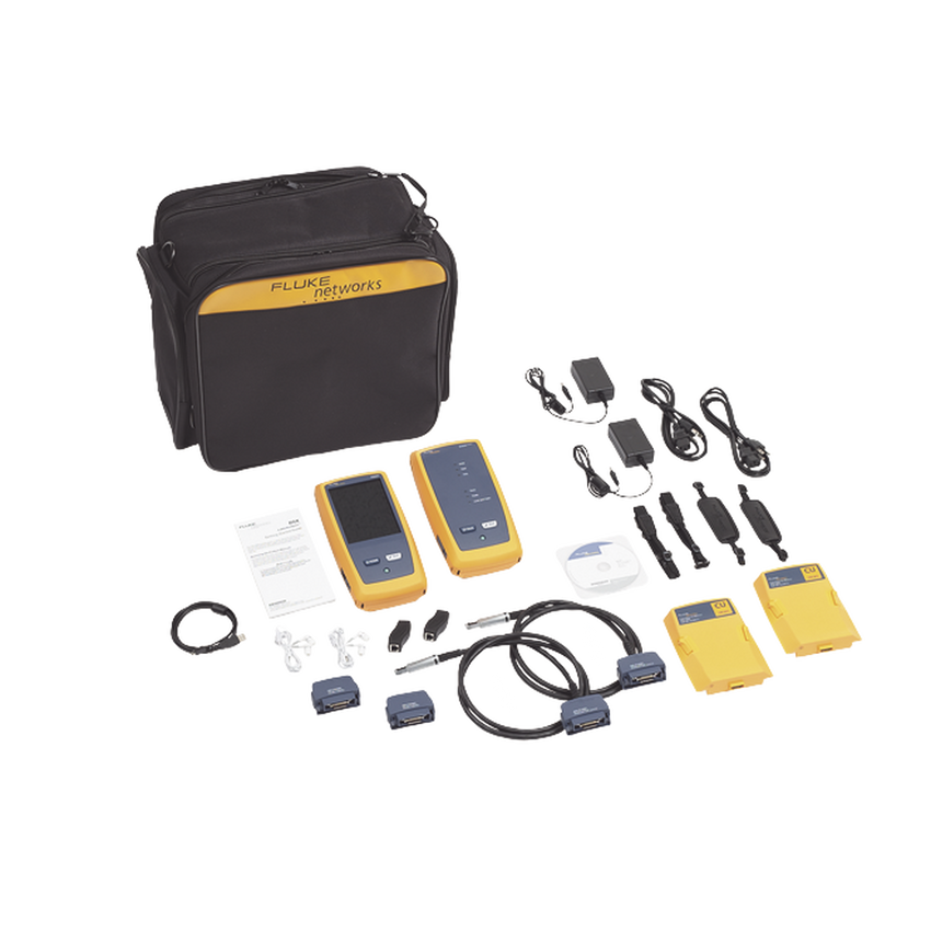 Certificador DSX-5000 para Cable de Cobre Cat5e, Cat6 y Cat6A, Precisión de Nivel V (1 GHz), Con WiFi Integrado y Pantalla LCD de 5.7 in, Versión Internacional