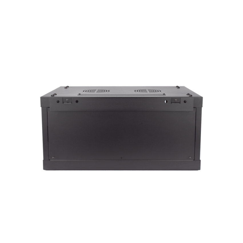 Gabinete para Montaje en Pared - Piso / Puerta de Cristal Templado / Cuerpo Fijo / 4 Unidades de Rack / 19" / Fabricado en Acero