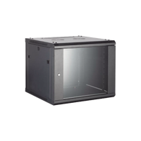 Gabinete para Montaje en Pared - Piso / Puerta de Cristal Templado / Cuerpo Fijo / 4 Unidades de Rack / 19" / Fabricado en Acero