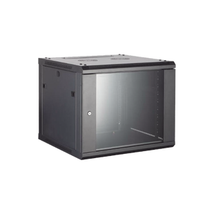 Gabinete para Montaje en Pared - Piso / Puerta de Cristal Templado / Cuerpo Fijo / 4 Unidades de Rack / 19" / Fabricado en Acero