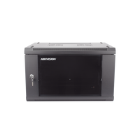 Gabinete para Montaje en Pared - Piso / Puerta de Cristal Templado / Cuerpo Fijo / 6 Unidades de Rack / 19" / Fabricado en Acero