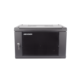 Gabinete para Montaje en Pared - Piso / Puerta de Cristal Templado / Cuerpo Fijo / 6 Unidades de Rack / 19" / Fabricado en Acero