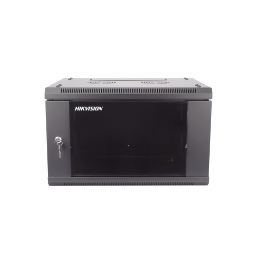 Gabinete para Montaje en Pared - Piso / Puerta de Cristal Templado / Cuerpo Fijo / 6 Unidades de Rack / 19" / Fabricado en Acero